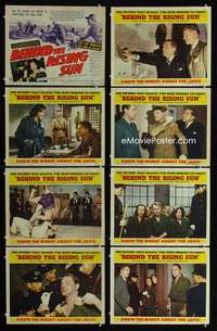 v188 BEHIND THE RISING SUN 8 movie lobby cards '43 Tom Neal, Margo