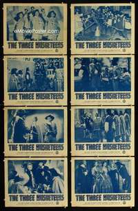 v205 BLADES OF THE MUSKETEERS 8 int'l movie lobby cards '53 Boetticher