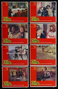 v206 BLAZING SADDLES 8 movie lobby cards '74 classic Mel Brooks western!