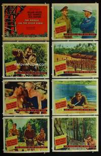 v218 BRIDGE ON THE RIVER KWAI 8 movie lobby cards '58 William Holden