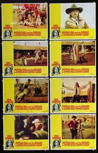 v220 BUFFALO BILL & THE INDIANS 8 movie lobby cards '76 Paul Newman