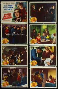 v227 CALLING BULLDOG DRUMMOND 8 movie lobby cards '51 Walter Pidgeon