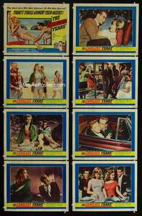 v231 CARELESS YEARS 8 movie lobby cards '57 bad teen Dean Stockwell!