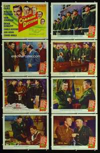 v254 COMMAND DECISION 8 movie lobby cards '48 Clark Gable, Pidgeon