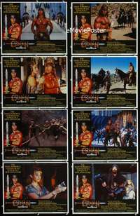 v256 CONAN THE DESTROYER 8 movie lobby cards '84 Arnold Schwarzenegger