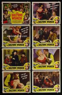 v261 DALTONS' WOMEN 8 movie lobby cards '50 Tom Neal, Pamela Blake