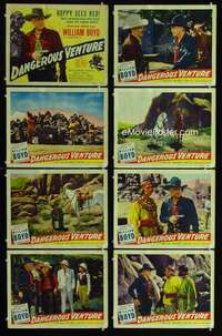 v263 DANGEROUS VENTURE 8 movie lobby cards '46 Hopalong Cassidy