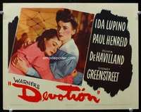 v021 DEVOTION movie lobby card '46 Ida Lupino, Olivia de Havilland