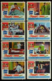 v276 DISORDERLY ORDERLY 8 movie lobby cards '65 wacky Jerry Lewis!