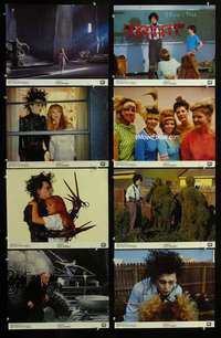 v285 EDWARD SCISSORHANDS 8 color movie 11x14 stills '90 Tim Burton, Johnny Depp
