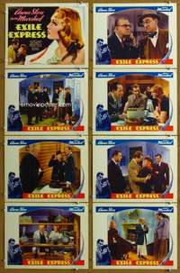 v300 EXILE EXPRESS 8 movie lobby cards '39 Anna Sten, Alan Marshal