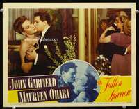 v032 FALLEN SPARROW movie lobby card '43 John Garfield, Maureen O'Hara