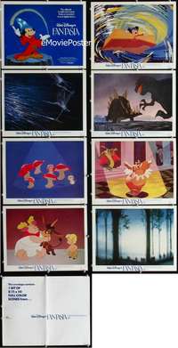 v303 FANTASIA 8 movie lobby cards R80s Mickey Mouse, Disney classic!