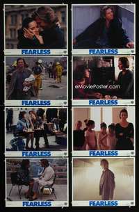 v307 FEARLESS 8 movie lobby cards '93 Jeff Bridges, Isabella Rossellini