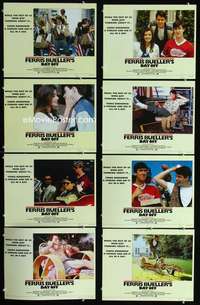v308 FERRIS BUELLER'S DAY OFF 8 movie English lobby cards '86 Broderick