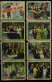 v326 GET HEP TO LOVE 8 movie lobby cards '42 Gloria Jean, Don O'Connor