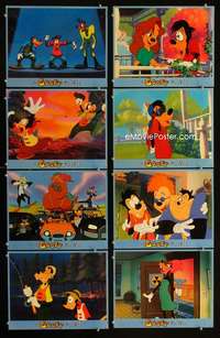 v332 GOOFY MOVIE 8 movie lobby cards '95 Walt Disney kind of canine!
