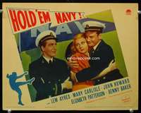 v047 HOLD 'EM NAVY movie lobby card '37 Lew Ayres, Mary Carlisle
