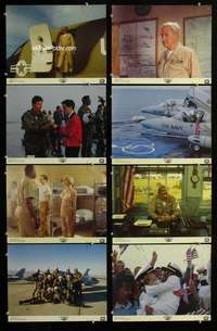 v355 HOT SHOTS 8 color movie 11x14 stills '91 Charlie Sheen, Bridges