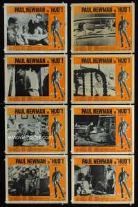 v361 HUD 8 movie lobby cards '63 Paul Newman, Martin Ritt classic!
