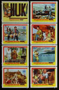 v363 HUK 8 movie lobby cards '56 George Montgomery, Mona Freeman