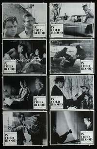 v373 IN COLD BLOOD 8 movie lobby cards '68 Robert Blake, Truman Capote