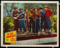 v057 IN OLD AMARILLO movie lobby card '51 Roy Rogers with band!