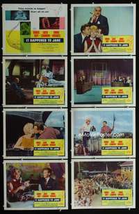 v385 IT HAPPENED TO JANE 8 movie lobby cards '59 Doris Day, Jack Lemmon