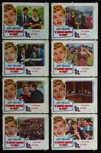 v386 IT SHOULD HAPPEN TO YOU 8 movie lobby cards '54 Judy Holliday