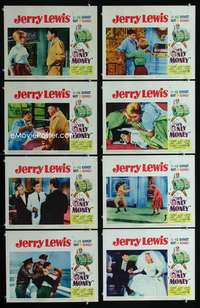 v388 IT'S ONLY MONEY 8 movie lobby cards '62 private eye Jerry Lewis!