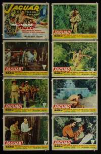 v390 JAGUAR 8 movie lobby cards '55 Sabu, Chiquita, Barton MacLane