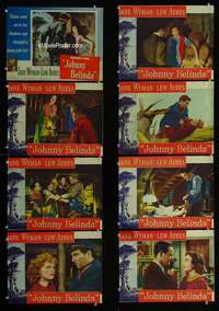 v394 JOHNNY BELINDA 8 movie lobby cards '48 Jane Wyman, Lew Ayres