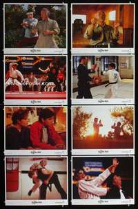 v407 KARATE KID 3 8 movie lobby cards '89 Ralph Macchio, Pat Morita