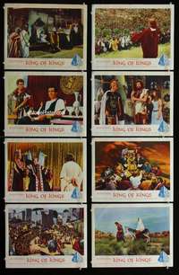 v410 KING OF KINGS 8 movie lobby cards '61 Nicholas Ray epic!