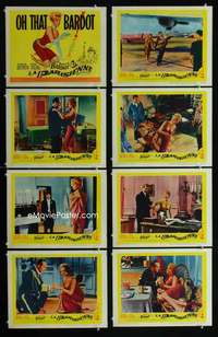 v414 LA PARISIENNE 8 movie lobby cards '58 sexy Brigitte Bardot!