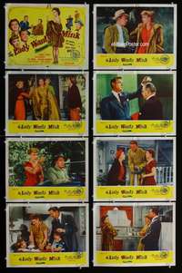 v417 LADY WANTS MINK 8 movie lobby cards '52 O'Keefe, Hussey