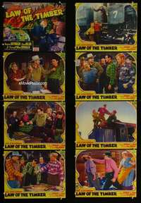 v423 LAW OF THE TIMBER 8 movie lobby cards '41 James Oliver Curwood