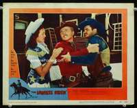 v068 LAWLESS RIDER movie lobby card #5 '54 sexy cowgirl stops fight!