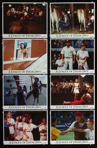 v424 LEAGUE OF THEIR OWN 8 movie lobby cards '92 Tom Hanks, Madonna
