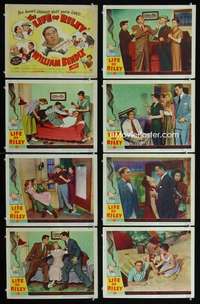 v426 LIFE OF RILEY 8 movie lobby cards '49 William Bendix