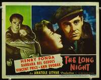 v072 LONG NIGHT movie lobby card #6 '47 Henry Fonda, Bel Geddes