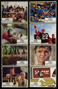v432 LONGEST YARD 8 movie lobby cards '74 Burt Reynolds, football