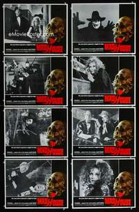v443 MADHOUSE 8 movie lobby cards '74 Vincent Price, Peter Cushing