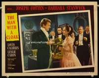 v076 MAN WITH A CLOAK movie lobby card #8 '51 Barbara Stanwyck, Cotten