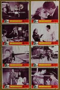v450 MATCHLESS 8 movie lobby cards '66 Pat O'Neal, sexy Ira Furstenberg!