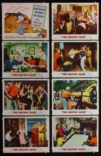 v451 MATING GAME 8 movie lobby cards '59 Debbie Reynolds, Tony Randall