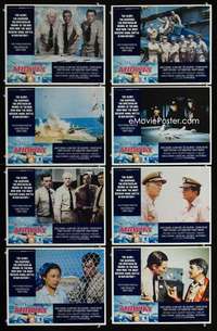 v459 MIDWAY 8 movie lobby cards '76 Charlton Heston, Henry Fonda
