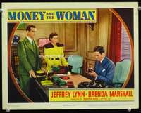 v079 MONEY & THE WOMAN movie lobby card '40 Jeffrey Lynn, Marshall