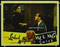 v080 MR & MRS SMITH movie lobby card '41 Hitchcock, Carole Lombard