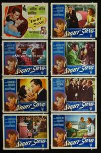 v477 NIGHT SONG 8 movie lobby cards '48 Dana Andrews, Merle Oberon